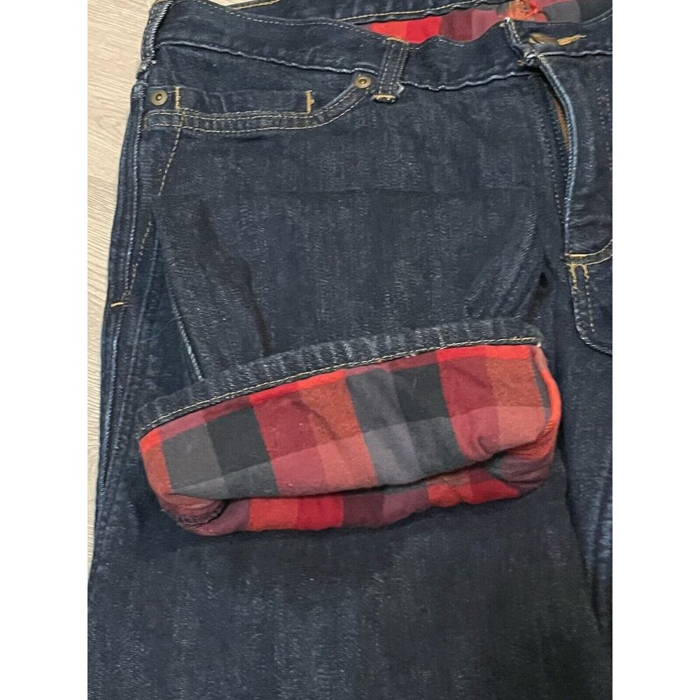 Carhartt Jeans Women's 12 Regular Straight Leg Pockets Denim Fleece Lined EUC - Picture 7 of 11